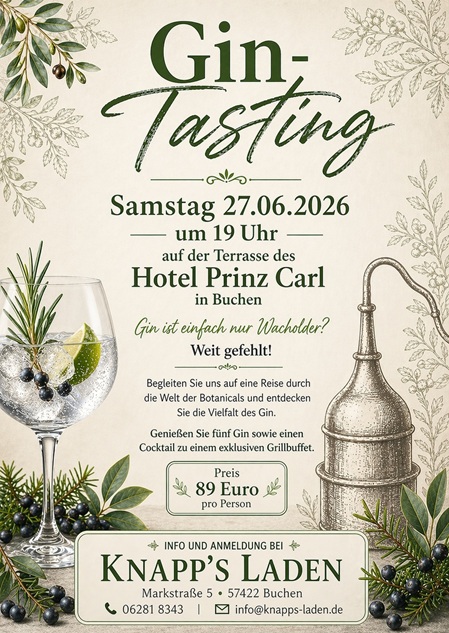 27. Juni Gin Tasting